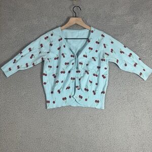 Womens Small? Quarter Sleeve Vintage Coquette Kawaii Whimsical Sweater Cherry